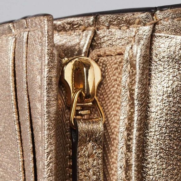 Gucci Gold Lizard Marmont GG Card Case Wallet - Picture 9 of 10